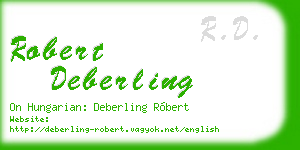 robert deberling business card